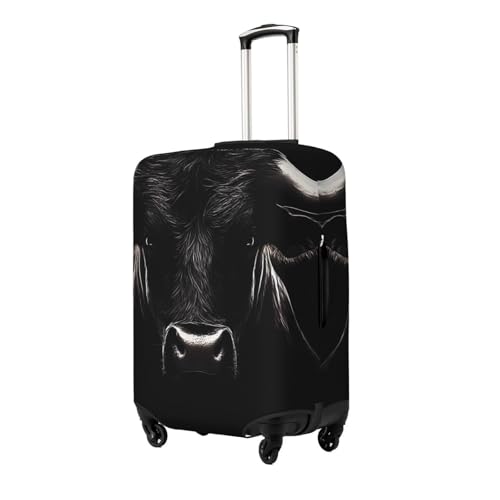 Cow Head Elastic Travel Luggage Cover, Washable Spandex Suitcase Protector, Anti-Scratch Fits 18-32 Inch2