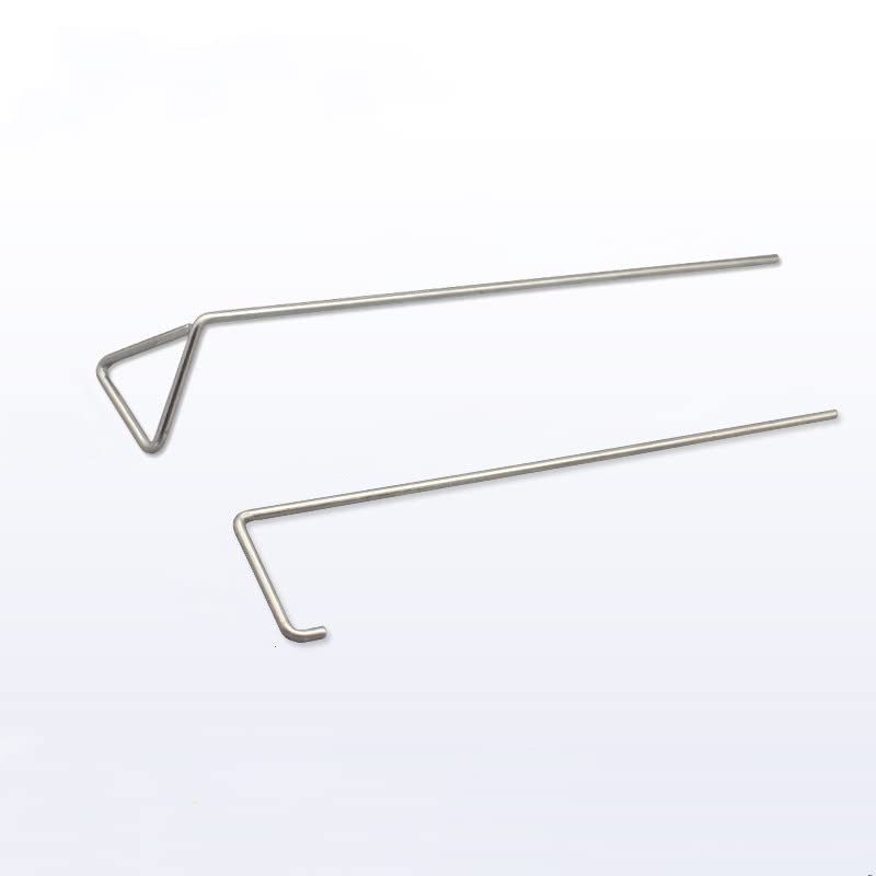 Agitatori per macchine di dispersione, Confezione da 10 spargitori di cellule con asta di agitazione aerea in acciaio inossidabile for piastre di Petri triangolari e a forma di L(B-Type)