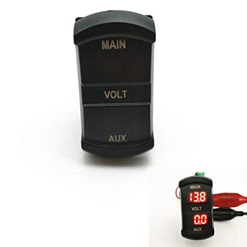 Voltmètre voiture bateau 12V-24V indicateur écran LED double pour batterie