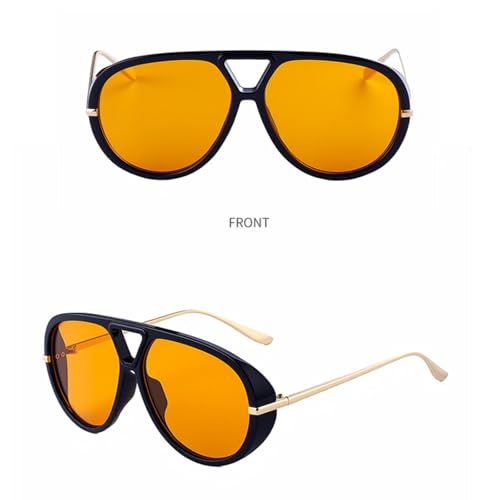 Oversized Aviator Sunglasses Retro Vintage Shades for Women Men Trendy Big Round Shield Sun Glasses2