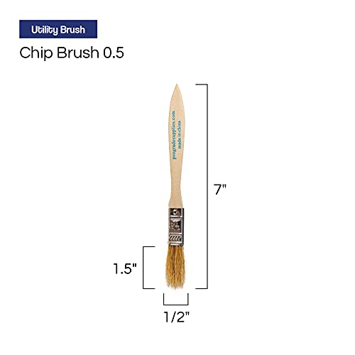 Pro Grade Chip Paint Brushes 96 Ea 1/2 Inch Chip Paint Brush Light