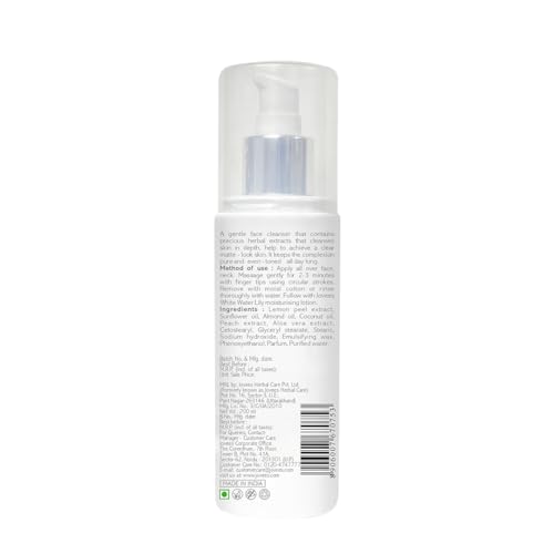Image of Jovees Herbal Citrus Cleansing Milk For soft, Clean & Healthy skin with Lemon Peel, Almond & Coconut Oil | Gentler Cleanser For Make-up and Dirt Keeps your skin toned | For Normal to Dry Skin- 200ml