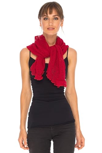 Image of SHU-SHI Women's Sheer Knit Poncho Shrug Lightweight Asymmetrical Ruffle Wrap Dressy Summer Shawl Cover Up Top
