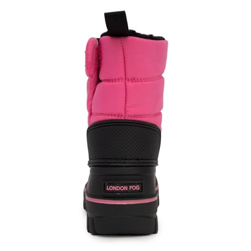 LONDON FOG Jett Waterproof Unisex Kids Snow Boot, Insulated Fleece Lined, Size 5 Toddler to 6 Big Kid, Black, Navy Blue, Grey3