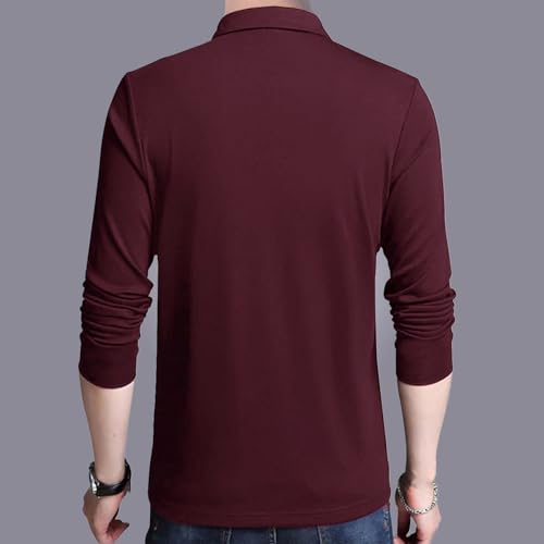 Image of Noble Monk Men's Polycotton Regular Fit Full Sleeves Polo T-Shirt