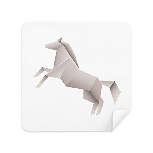 Tissu suède pour écran de téléphone et lunettes motif origami abstrait