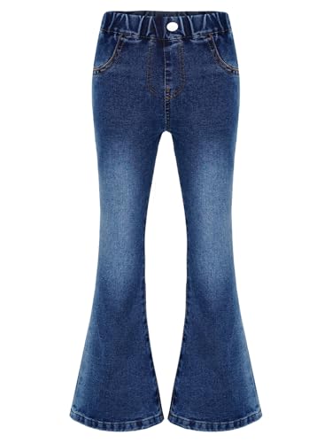 Kids Cowgirl Flare Bootcut Jeans Bell Bottoms Jeans for Girls Teens Casual Stretch Denim Pants with Pockets