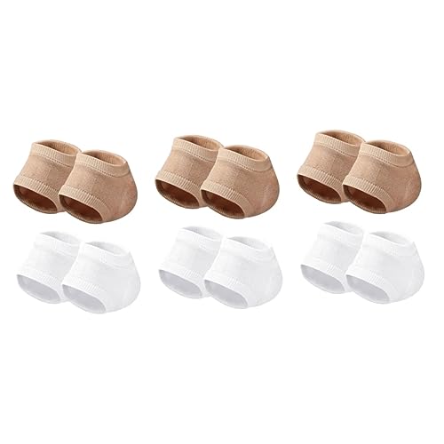 FOMIYES 3sets Elastic Heel Socks Moisturizing Gel Heel Covers Cracked Repair 2pairs*3