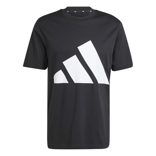 Adidas Men's Essentials Big Logo Single Jersey Tee, Black/White, L