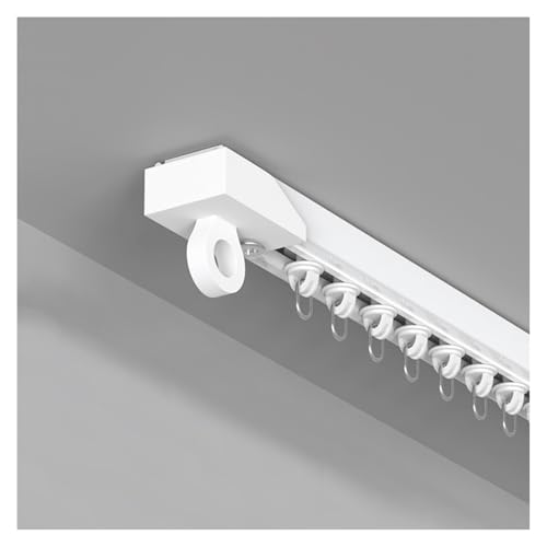 Riel de cortina autoadhesivo blanco de 600 cm para techo, ventanas y divisor de espacios 2