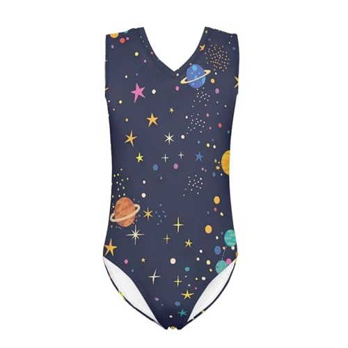 Image of One Piece Swimsuit Girls Kids Bathing Suit V Neck Wide Shoulder Strap Toddler Beach Swimwear for 3-14 Years