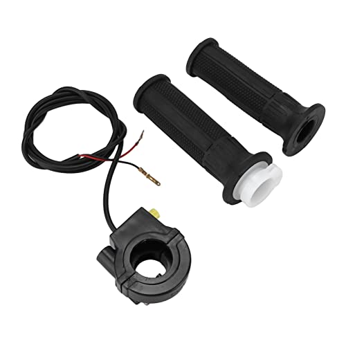 Kelawoly Conjunto de Empuñadura del Acelerador con Interruptor de Apagado, Material TPR, Cómodo Manillar del Acelerador de 22 Mm para Bicicleta Motorizada de 33 a 80
