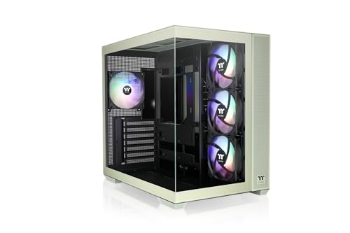 Image of Thermaltake View 380 TG ARGB Mid Tower Chassis Matcha Green