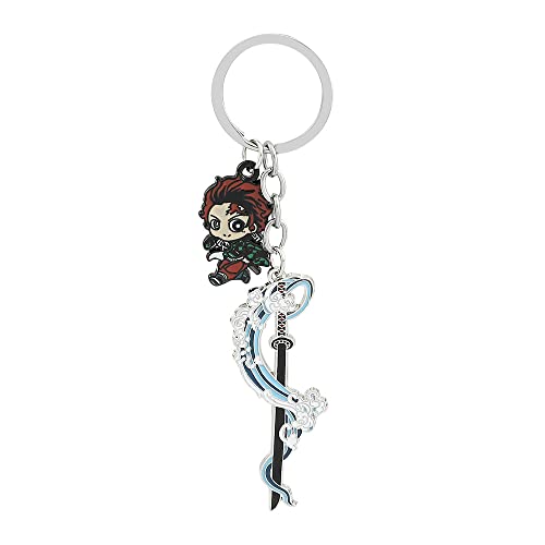 YOOMODERN Anime Slayer Keychains Fun Cartoon Keyring Jewelry Gift for Men and Women