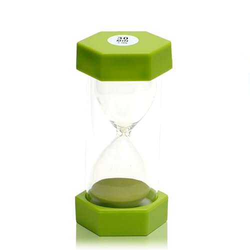 Reloj de Arena, Doble protección, temporizadores de Arena, Asistente de gestión del Tiempo, Regalo Creativo, decoración de la Oficina de la Sala de Estar, 30 Minutos, Verde