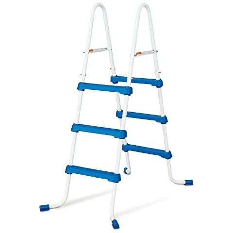 Funsicle 42 Inch SureStep 3 Stair Lightweight Heavy Duty Steel Outdoor Pool Ladder for Above Ground Swimming Pools, Multicolor Cover