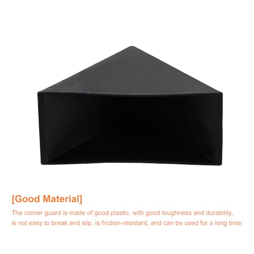 Image of uxcell 8Pcs Plastic Corner Protectors 30x67mm Right Angle Shape Glass Corner Guards Cushion for Corner Protection of Glass, Mirror, Tile, Black