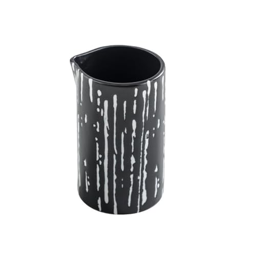 Salsera, Taza de salsa de pimienta negra for filete, tarro de azúcar, taza de café de leche de cerámica resistente al calor, Mini tarro de leche,para Salsas(Grey)