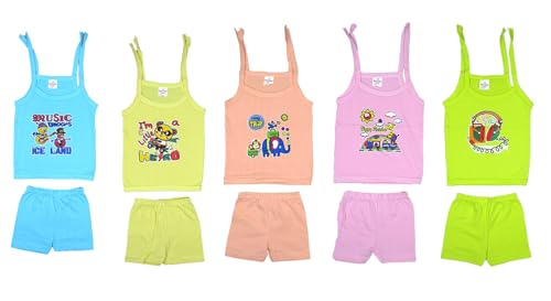 Image of New Born 0-3 Months Baby Wear Unisex Cotton Knot Jhabla Dress | Boy & Girl 6 Months Baby Dress Nightsuit, Bodysuit Jabla Clothing Baby Wear| Clothing Set for Born Baby Gift Pack | Pack Of 5 Combo
