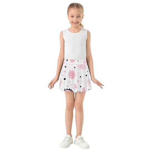 Joisal Girls Skorts Athletic Shorts Skirts with Shorts Cute School Cute Pink Dinosaurs White 3t3