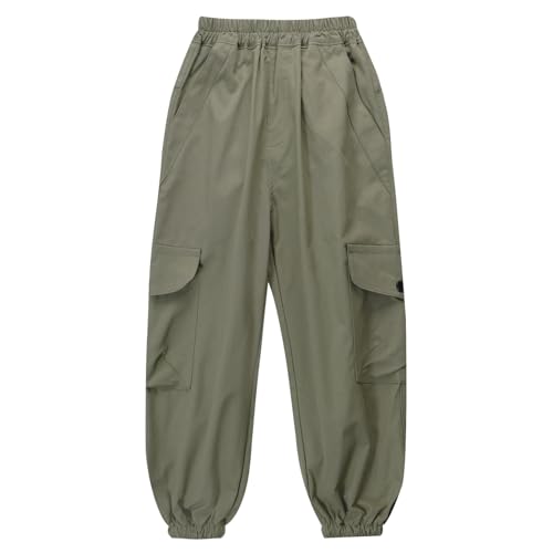 Boys Cargo Pants Elastic Waist Loose Jogging Bottoms Casual Trousers School Uniform2