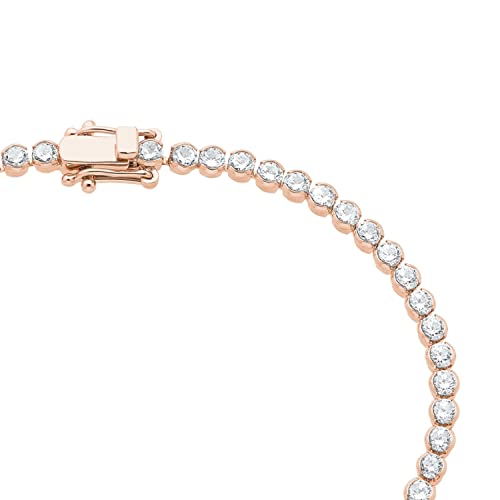 s.Oliver Damen-Armband 925er Silber 59 Zirkonia One Size Rosé 32015257