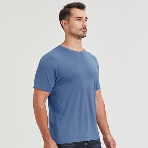 Image of netdraw Men's Ultra Soft Bamboo Viscose Cotton T-Shirt S-3XL | Moisture Wicking, Lightweight, Cool-Touch, Everyday Casual, Lounge, Sleep & Undershirt