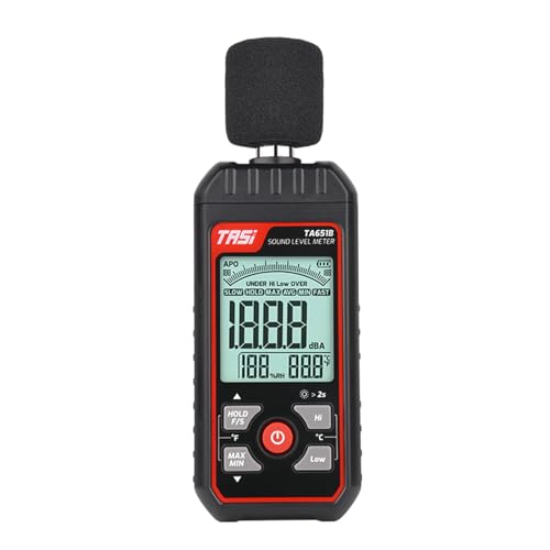 Digital Sound Level Meter Loggers 30-130dB AudiosNoise Measuring Instrument DBMeter Environmental Tester Alarm Sound Level Noise Tester Decibel Meter Sound Level Reader Kids-noise Decibel