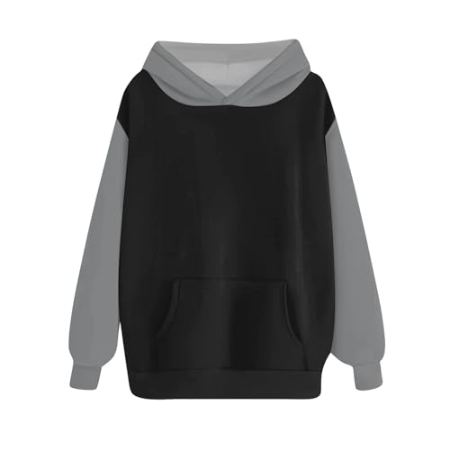 Womens Oversized Hoodies Cute Cotton Plain Pullover Hoodies Plus Size Y2K Hooded Sweatshirt With Pocket Winter Outfits4