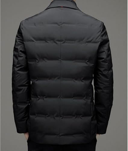 DGHM-JLMY Mens Business Blazer Down Coats Casual Suit Collar Insulated Puffer Jacket Warm Winter Slim Solid Color Blazer3
