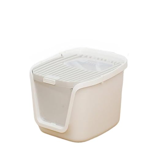 猫用トイレ本体 砂飛び散り防止 大型 上から 臭わない 砂落とし 大きい猫 広々サイズ トイレ 掃除簡単 コンパクト (XL サイズ)