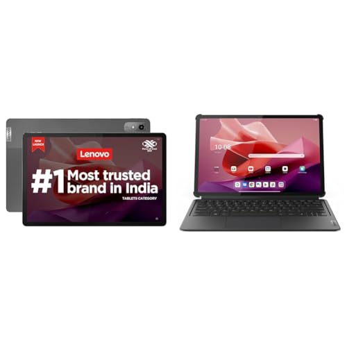 Image of Lenovo Tab P12| 12.7 Inch, 3K LED Display| 8 GB, 256 GB (Expandable Up to 1 Tb)| 10200Mah Battery|Wi-Fi 6 Certified|13 MP Front Camera P12 Keyboard (Ultra Thin,Storm Grey