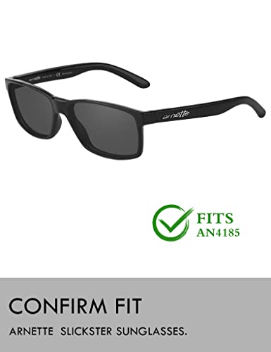 Image of Raydi Polycarbonate Replacement Lenses for Arnette Slickster AN4185 Rectangular Sunglasses - Trail Blue Mirror - Polarized