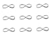 50pcs Infinity Symbol Connectors Charms Pendants for DIY Bracelet Necklace Jewelry Making Accessories By Alimitopia(Antique Silver)