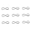 8 Infinity Symbol-13*32mm-Antique Silver(50pcs)