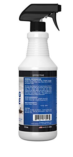 All-N-One Bug Defense Natural Spray by Exterminator's Choice for Roaches Ants Silver Fish Crickets|Spiders|Beetles|Fleas and ticks|Insect Repellents and Insect Killer Spray…