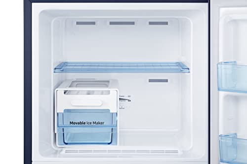 Image of Samsung 244L 2 Star Frost-Free Double Door Refrigerator Appliance (RT28B3522UZ /HL, Midnight Blossom Blue, Curd Maestro, 2022 Model)