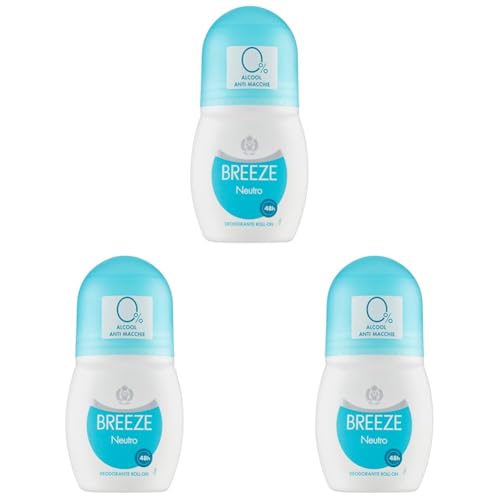 BREEZE | Desodorante Roll On Neutro, 1 x 50 ml (Paquete de 3)