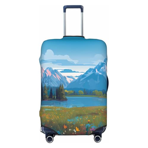 Beautiful Scenery Elastic Travel Luggage Cover, Washable Spandex Suitcase Protector, Anti-Scratch Fits 18-32 Inch