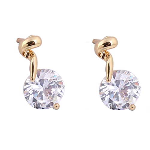 Boucles d'oreilles Feng Shui en or 9K et améthyste précieuse d'hélice