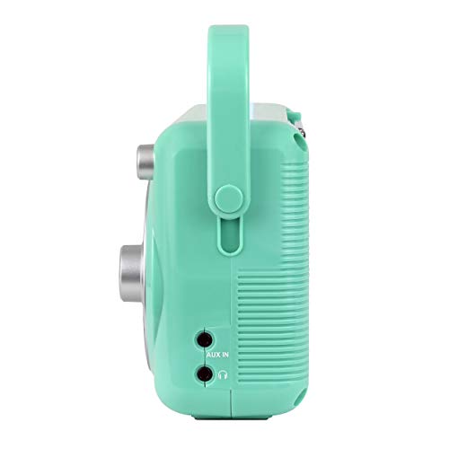 Studebaker Sb2002Te Portable Am/Fm Radio With Headphone Jack And Aux-In Jack (Teal/White) #TOP4