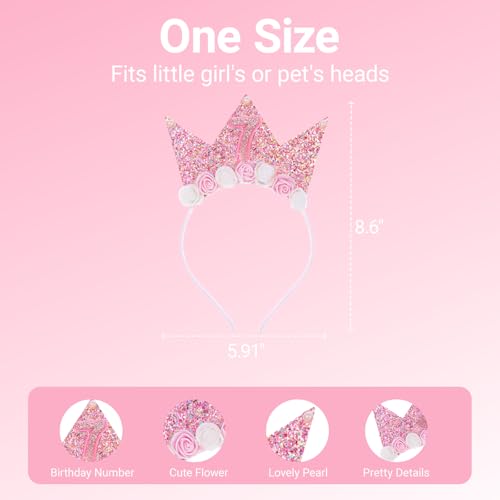 Birthday Tiara Crown with Sash for Party Decorations