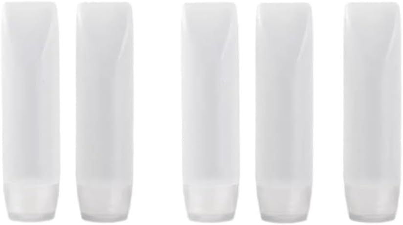 5 Pcs 1 oz Travel Bottles Empty Refillable Toothpaste Tubes Containers Small Mini Size Squeeze Dispensers, Refillable Cosmetic Pump Dispensers, Refillable Containers
