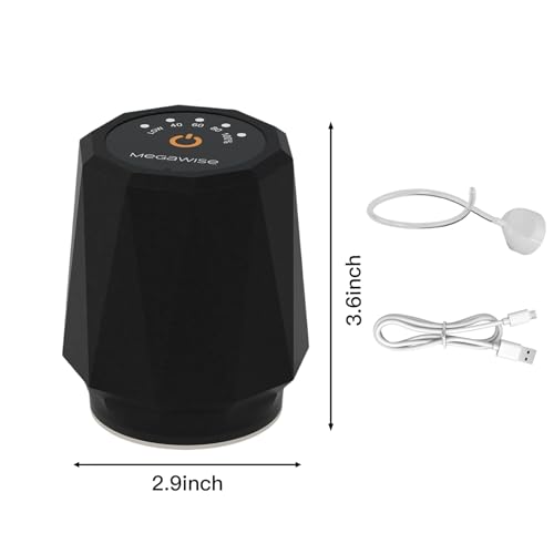 Image of MEGAWISE Handheld Cordless Vacuum Sealer Pump, Rechargeable Portable One‑Button Automatic Sealer for Dry & Moist Food, Compatible with 99% Vacuum Sealer Bags, for Kitchen, BBQ & Travel