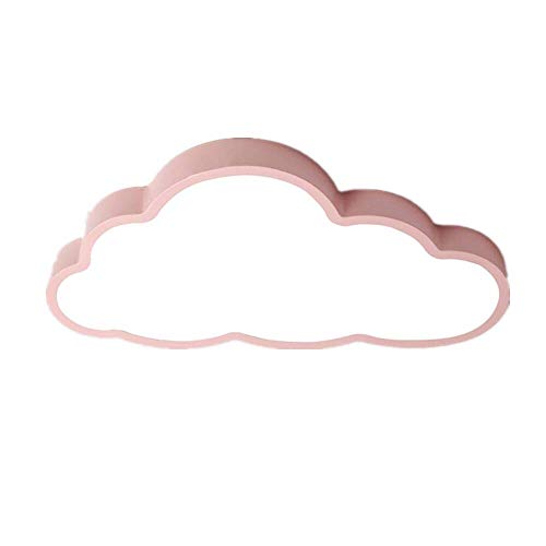 Preisvergleich Produktbild LED Deckenleuchte Kinderzimmer Jungen Mädchen Schlafzimmer ultradünne 5cm kreative Wolken (Stufenloses Dimmen, Rosa Rand(50 * 28cm)36W)