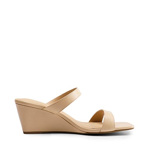 Image of DREAM PAIRS Womens Slides Slip On Wedge Sandals
