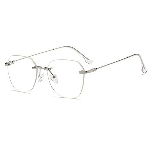 XINGYU Montatura per Occhiali Senza Montatura Blu Chiaro Montatura per Occhiali Poligono Trasparente Anti Blu Ray Gioco per Computer Occhiali Donna Uomo Guida Pesca Corsa Campeggio