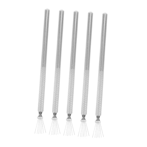 VICASKY Elegant Metal Nail Art Pen 7 Needle Tool for Gel Design Fine Line Drawing Nail Art Brushes