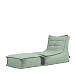 Produktbild Icon Dolce Outdoor Sitzsack-Liege mit Hocker für Erwachsene, Salbeigrün, Sitzsack mit Füllung, Wasserabweisender Stoff, Bequemer Sessel für Wohnzimmer, Lounge, Schlafzimmer, Garten, Terrasse