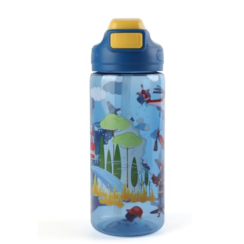 MHwan Botella Agua Niños, 600ml, Robusta, a Prueba de Fugas, Sin BPA,